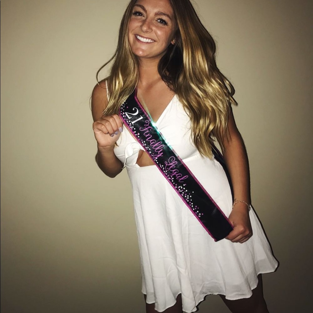 White cutout dress
